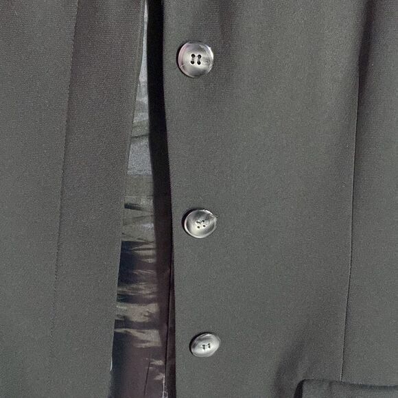 Vtg Talbots Blazer 6 Black Old Money Business Office Formal Minimalistic - Picture 5 of 6